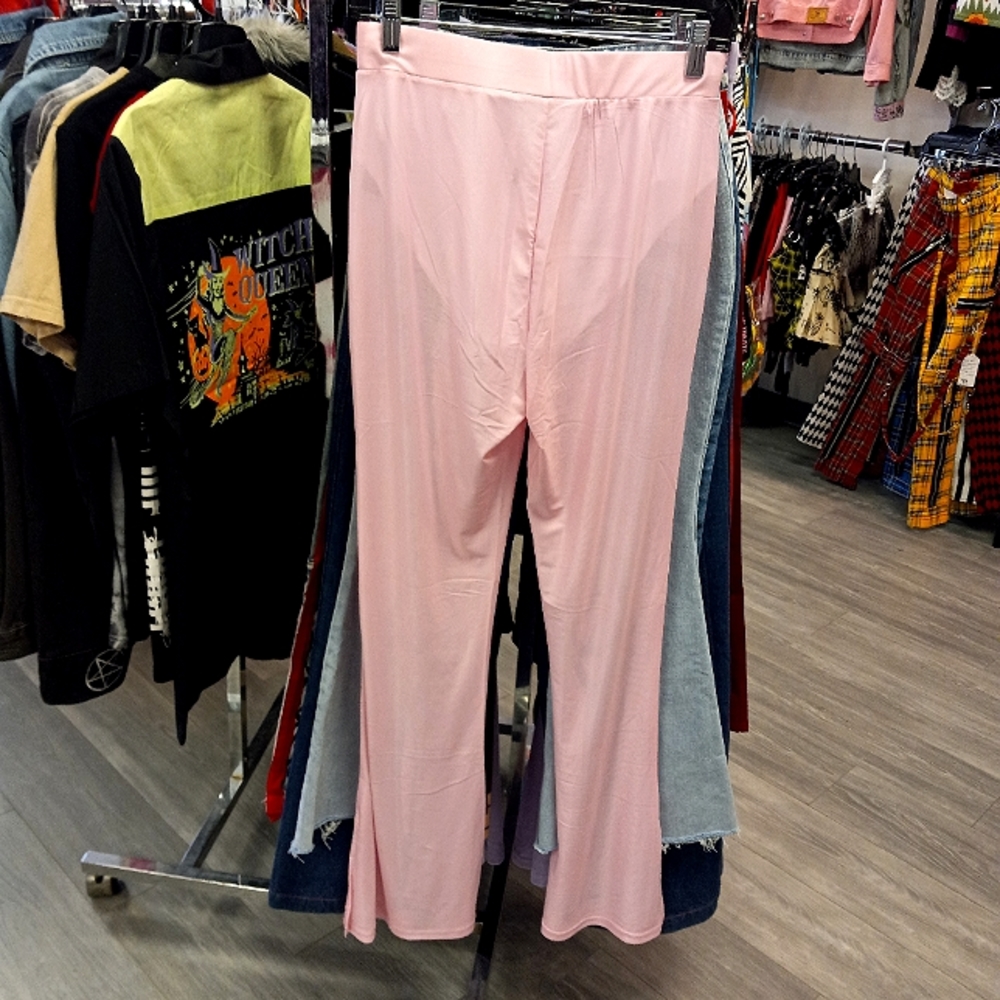 Killstar × Avril Lavigne NWOT sheer mesh kawaii goth sexy flared skeleton pants - Picture 5 of 8